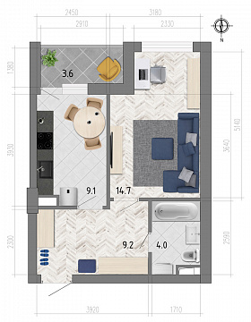 Планировка квартиры №473